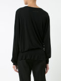 frill button-down blouse