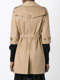 cropped sleeve trench coat