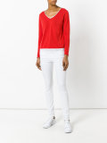 contrast trim sweatshirt 