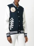 contrast bomber jacket