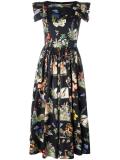 printed flared dress
