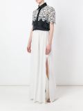 lace panel blouse