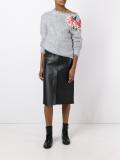 leather midi skirt