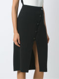 front slit midi skirt