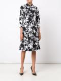 floral print belted dress