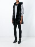 mink fur panelled puffer coat