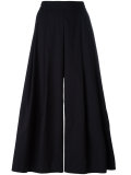 flared pleated trousers