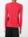 splatter print longsleeved T-shirt