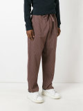 belted striped trousers