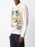 embroidered paneled sweatshirt