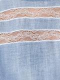 lace detailing denim T-shirt