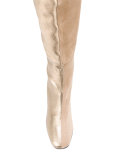metallic thigh length boots
