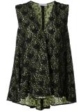 double lace trapeze top