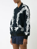 lace inserts bomber jacket 