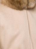 fur detailing belted cardigan