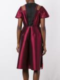 textured panel cut out dress