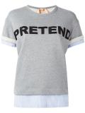 'pretend'图纹套头衫