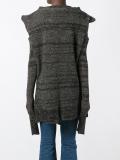 asymmetric superlong sleeves cardigan
