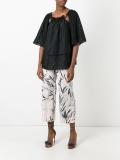 ruffled shift blouse