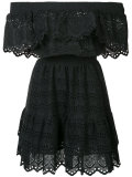 Off The Shoulder Ruffle Eyelet Dress