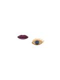 'Anatomik' ruby and diamond earrings