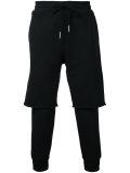 layered track pants 