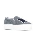 NY patch slip-on sneakers