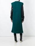 felted sleeveless cardigan