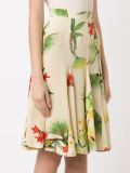 midi floral A-line skirt