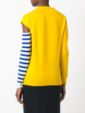contrast sleeve top
