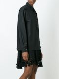 layered shirt tassel dress
