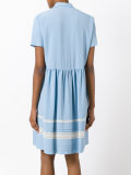 ruffled trim shirt dress 
