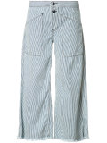 striped wide-legged jeans