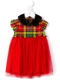 tartan and tulle dress