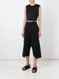 drop-crotch cropped trousers