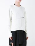 front logo paneled sweatshirt