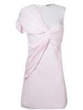 draped asymmetric shoulder dress