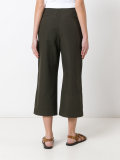 high-waisted cropped trousers