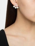 diamond flower stud earring