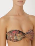 printed bandeau bikini top