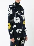 Moon Flower zipped hoodie