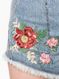 x Lee flower embroidered denim shorts