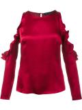 cut-out ruffle blouse