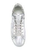 leopard print lace-up sneakers