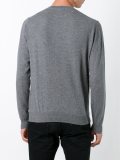 crew neck printed pocket jumper