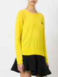 logo-embroidered knitted sweater