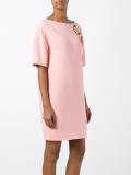 boat neck embellished dress
