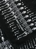 skeleton print scarf