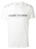 studded shoulders logo T-shirt