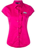 ruffle placket blouse
